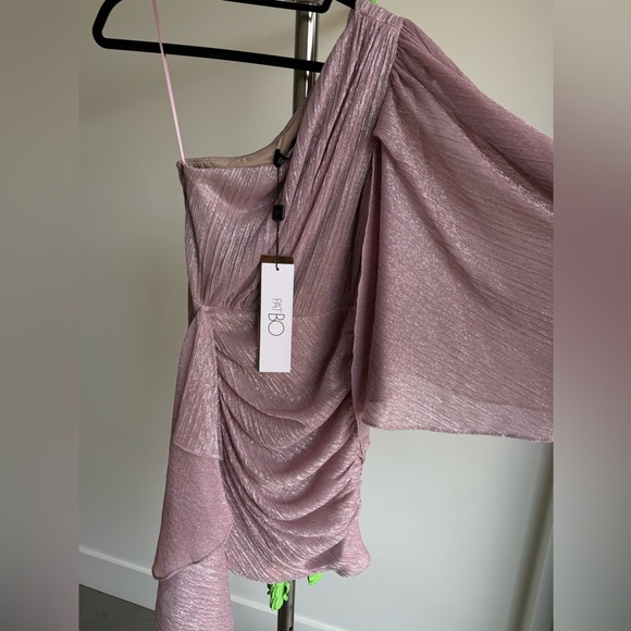 NWT Patbo One Shoulder Mini Dress in pink - Picture 2 of 14
